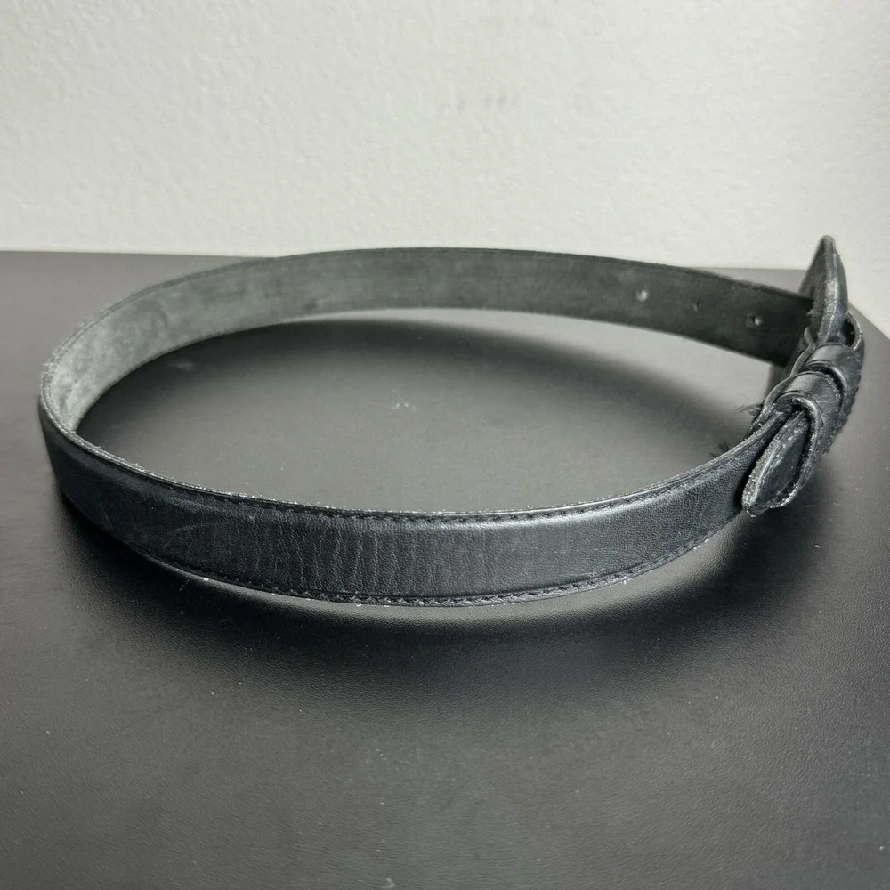 Fossil Leather Belt Womens Size Small Everyday Black‎ Vintage Classic Minimalist